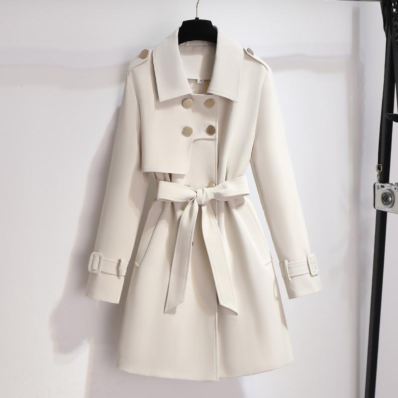 Veronika | Damen Chic Trenchcoat mit langen Ärmeln