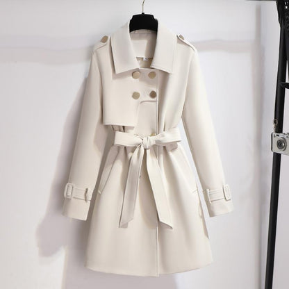 Veronika | Damen Chic Trenchcoat mit langen Ärmeln