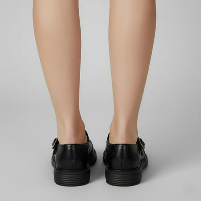 Pauline | Schicke Klassische Stiefel Im Vintage-Mary-Jane-Stil Mit Schnalle