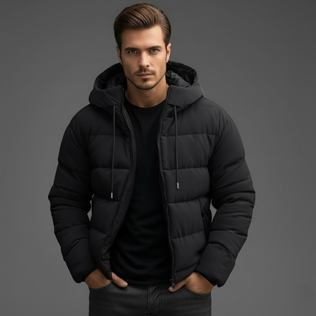Nils | Herren Winter Steppjacke Mit Kapuze