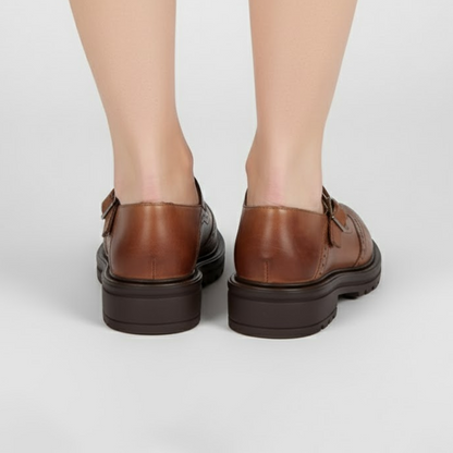 Pauline | Schicke Klassische Stiefel Im Vintage-Mary-Jane-Stil Mit Schnalle