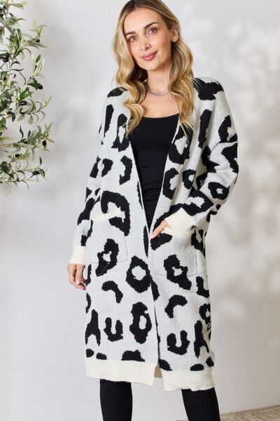 Rita | Damen Winter Cardigan mit Leopardenmuster