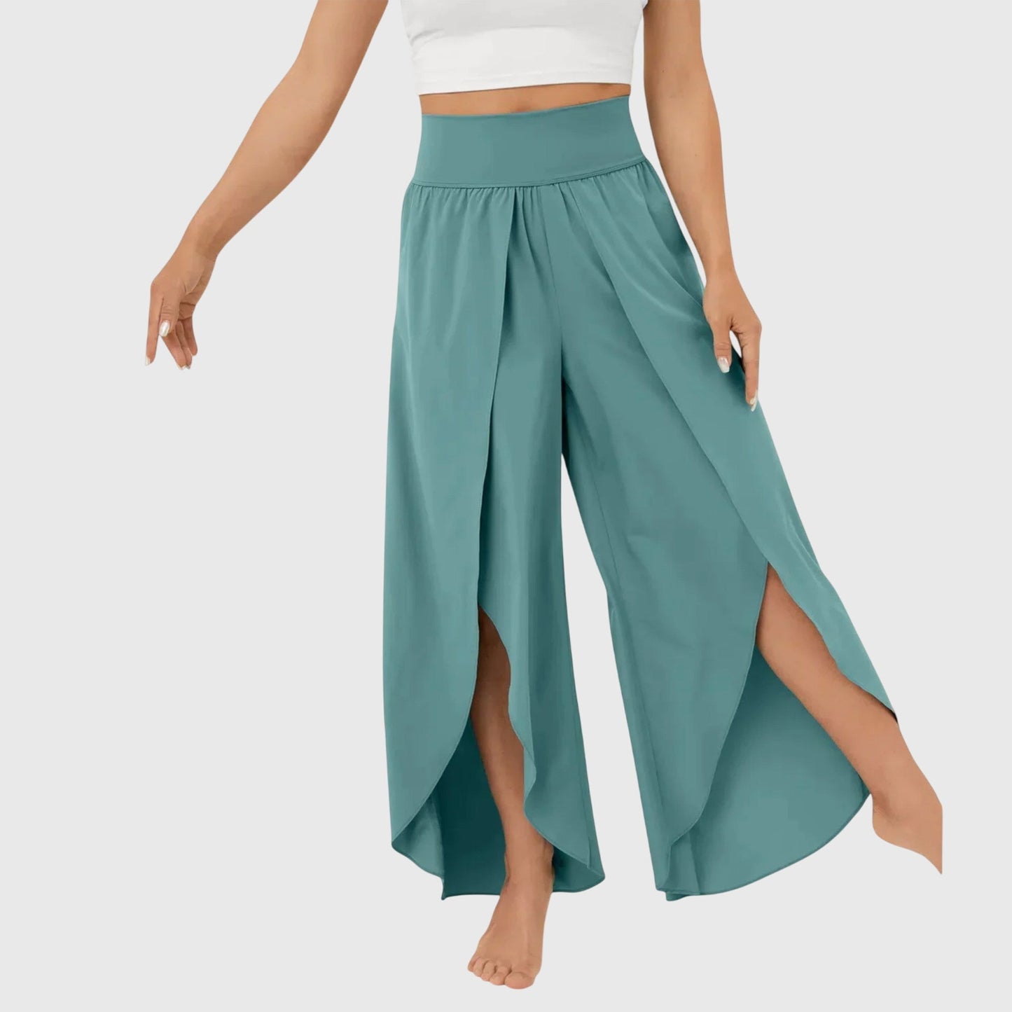 Jasmin | Damen Luftige Lounge-Hose mit Schlitz-Design