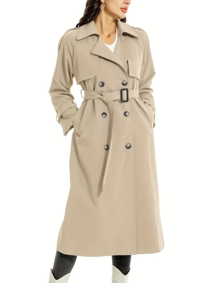 Bettina | Damen-Doppelreihiger Trenchcoat mit Gürtel