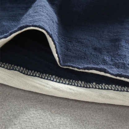 Anton | Herren Lässiges Langarmhemd mit V-Ausschnitt