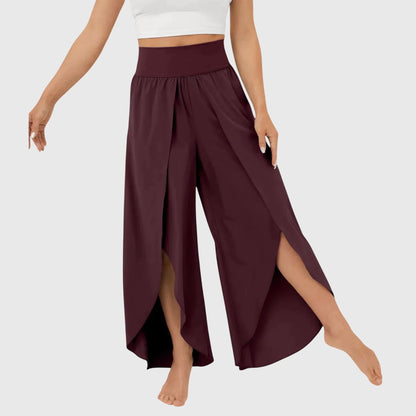 Jasmin | Damen Luftige Lounge-Hose mit Schlitz-Design