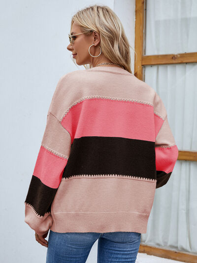 Pauline | Damen Winter Strickjacke mit Knöpfen