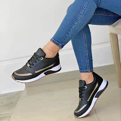 Angela | Damen Freizeit-Sneaker mit niedrigem Schaft
