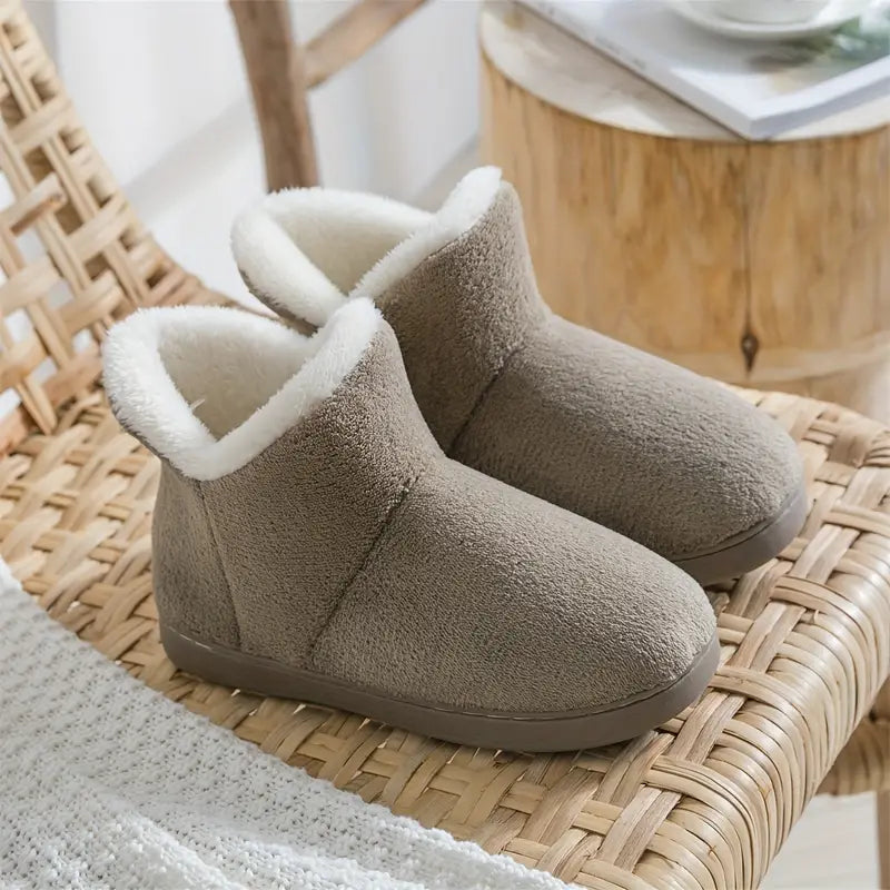 Daniela | Damen Plüsch Winter-Hausschuhe mit Weichem Futter