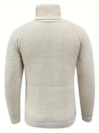 Malte | Herren Warmer Gerippter Rollkragenpullover