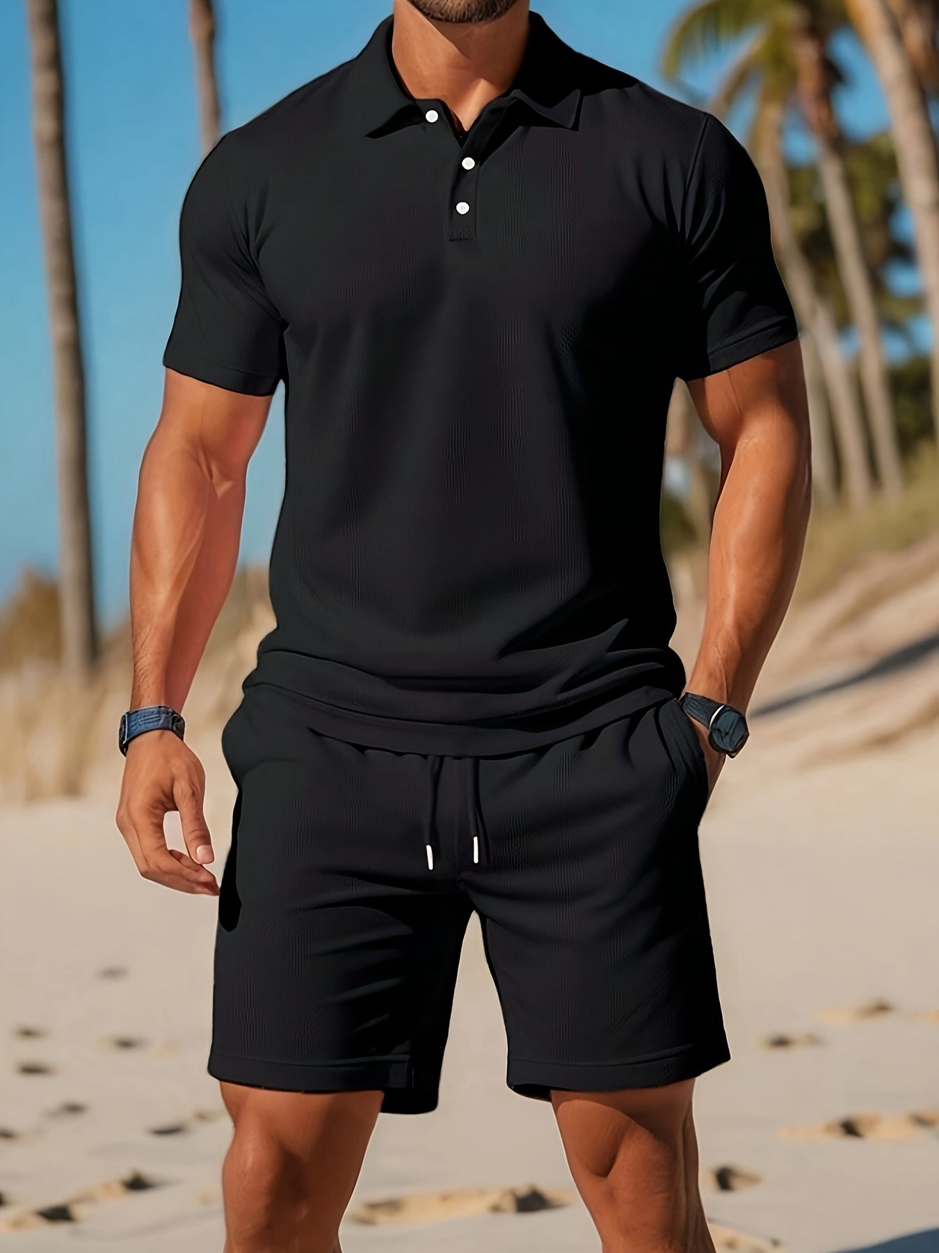 Markus | Herren Polohemd- und Shorts-Outfitset