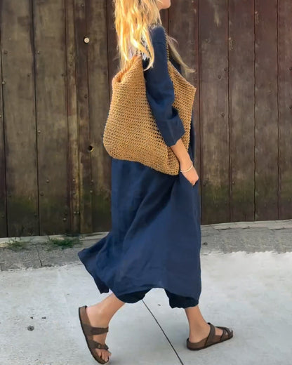 Kerstin | Damen Boho Langtop mit passender Hose Set