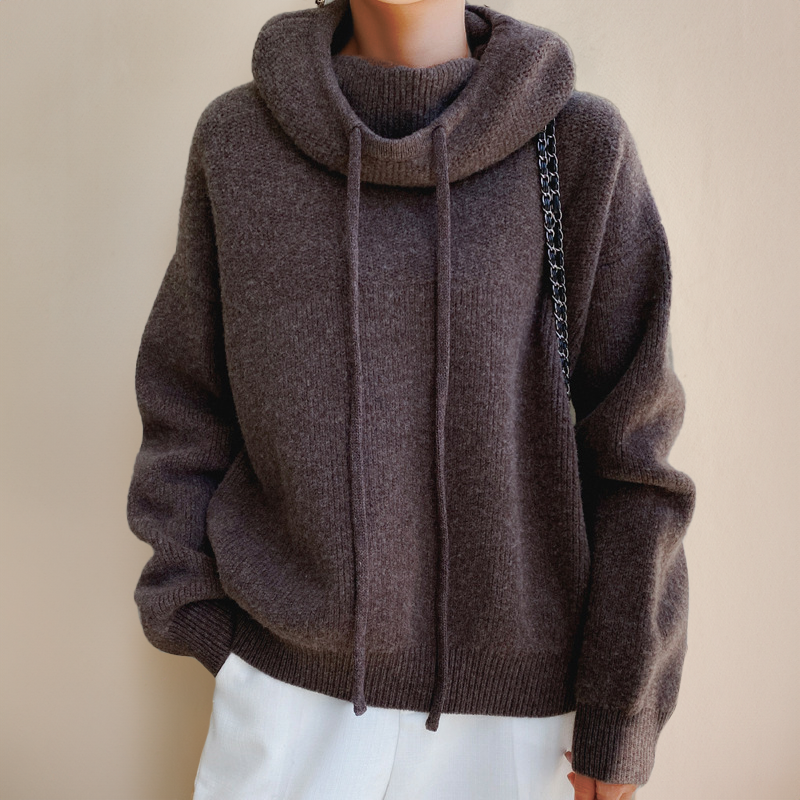 Michaela | Damen Winter Pullover mit Schalkragen