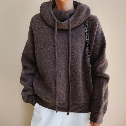 Michaela | Damen Winter Pullover mit Schalkragen