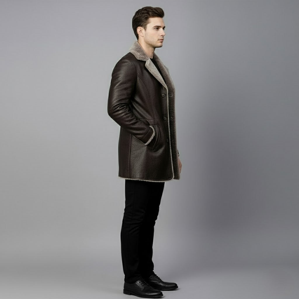 Moritz | Herren Winter Lederjacke Mit Warmer Fellfütterung