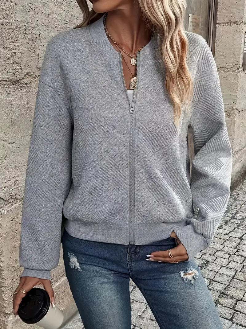 Martina | Damen Freizeit Reißverschluss Street-Cardigan