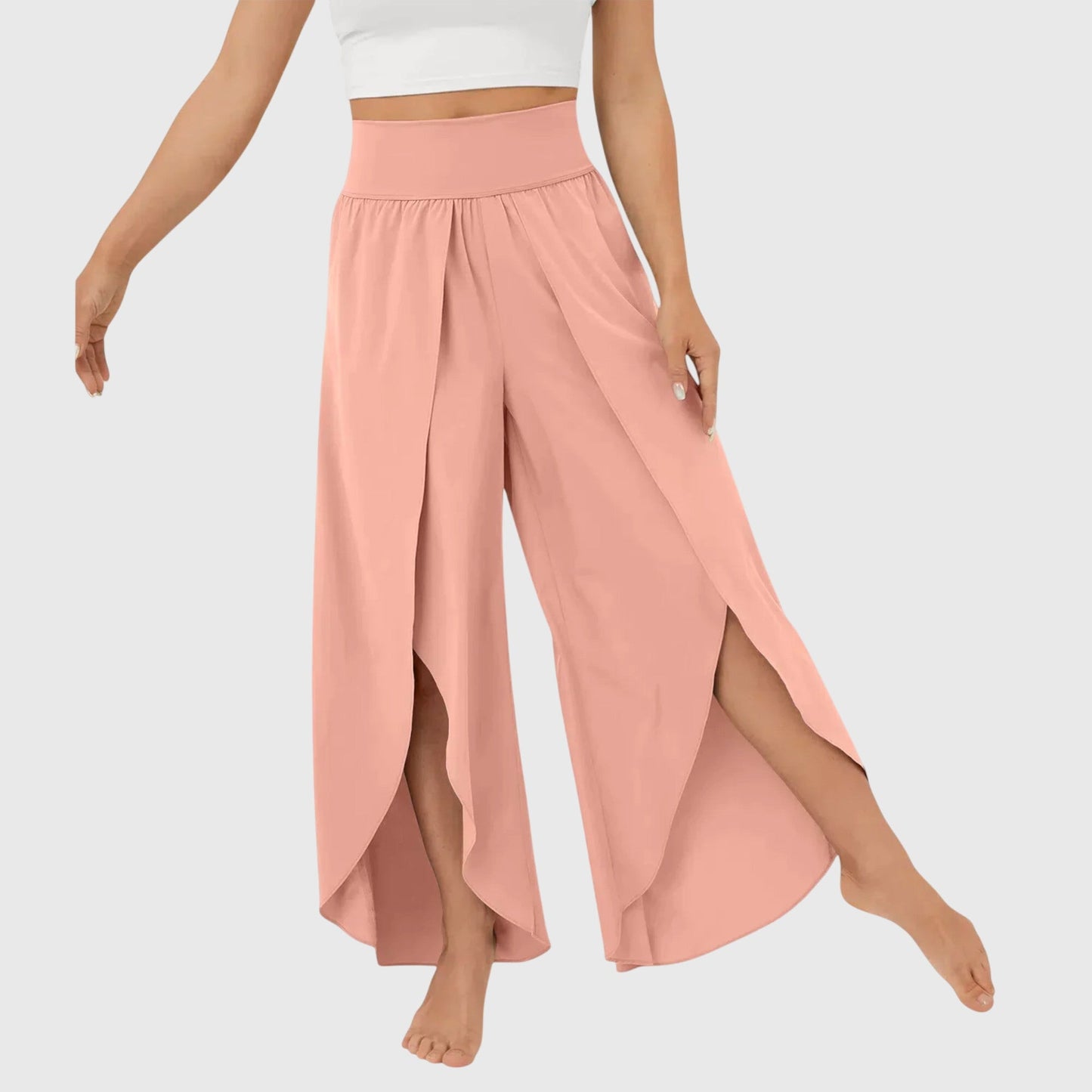 Jasmin | Damen Luftige Lounge-Hose mit Schlitz-Design
