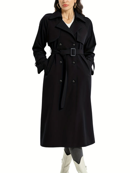 Bettina | Damen-Doppelreihiger Trenchcoat mit Gürtel