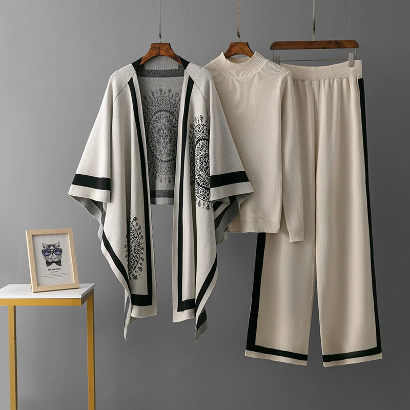 Jana | Damen Winter 3-Teiliges Strickset