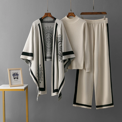 Jana | Damen Winter 3-Teiliges Strickset