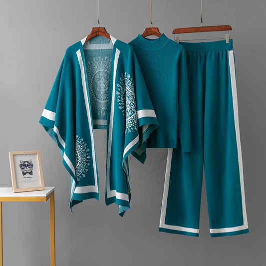 Jana | Damen Winter 3-Teiliges Strickset