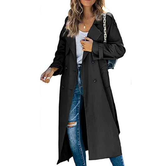 Carolin | Damen Winter Trenchcoat mit Gürtel