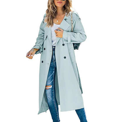 Carolin | Damen Winter Trenchcoat mit Gürtel