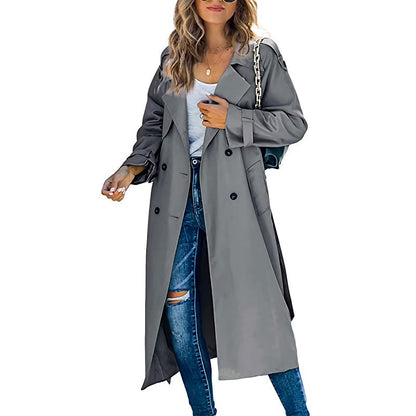 Carolin | Damen Winter Trenchcoat mit Gürtel