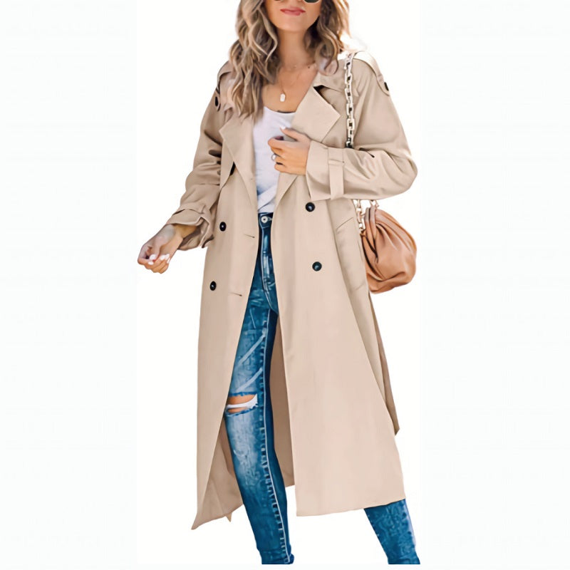 Carolin | Damen Winter Trenchcoat mit Gürtel