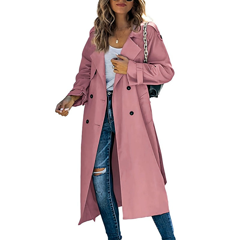 Carolin | Damen Winter Trenchcoat mit Gürtel