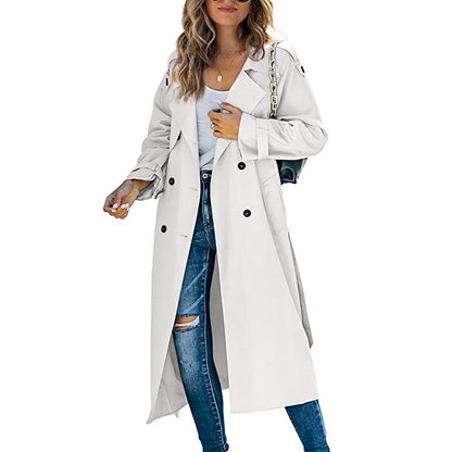 Carolin | Damen Winter Trenchcoat mit Gürtel