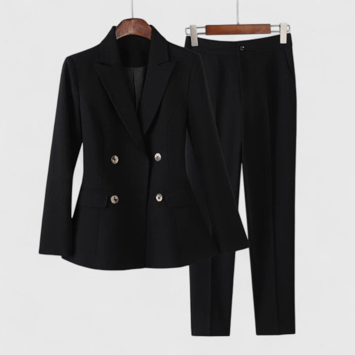 Maria | Damen Zweireihiges Blazer-Hosen-Set