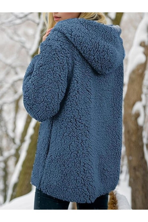 Edith | Damen Winter Fleece Kapuzenjacke