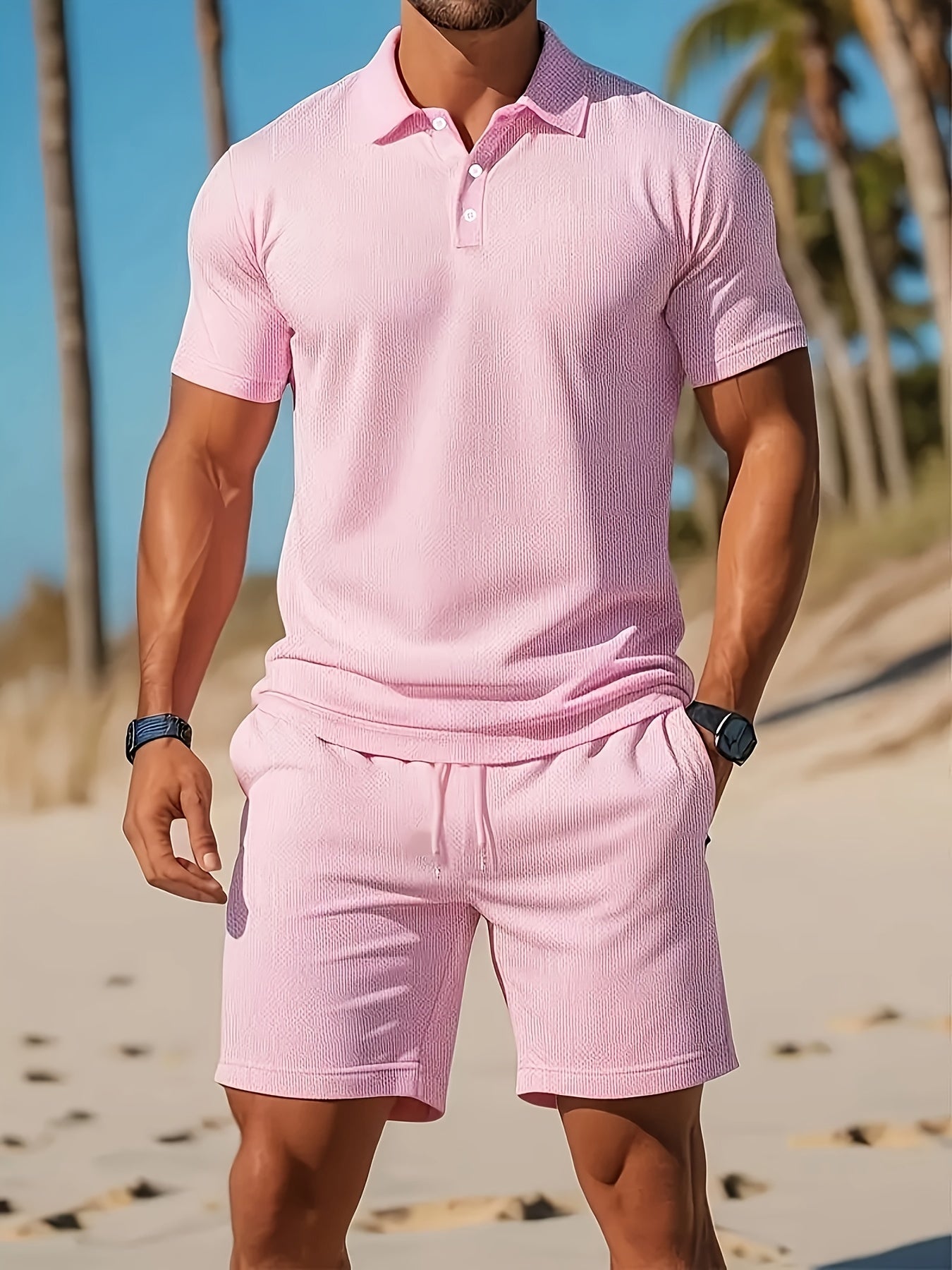 Markus | Herren Polohemd- und Shorts-Outfitset