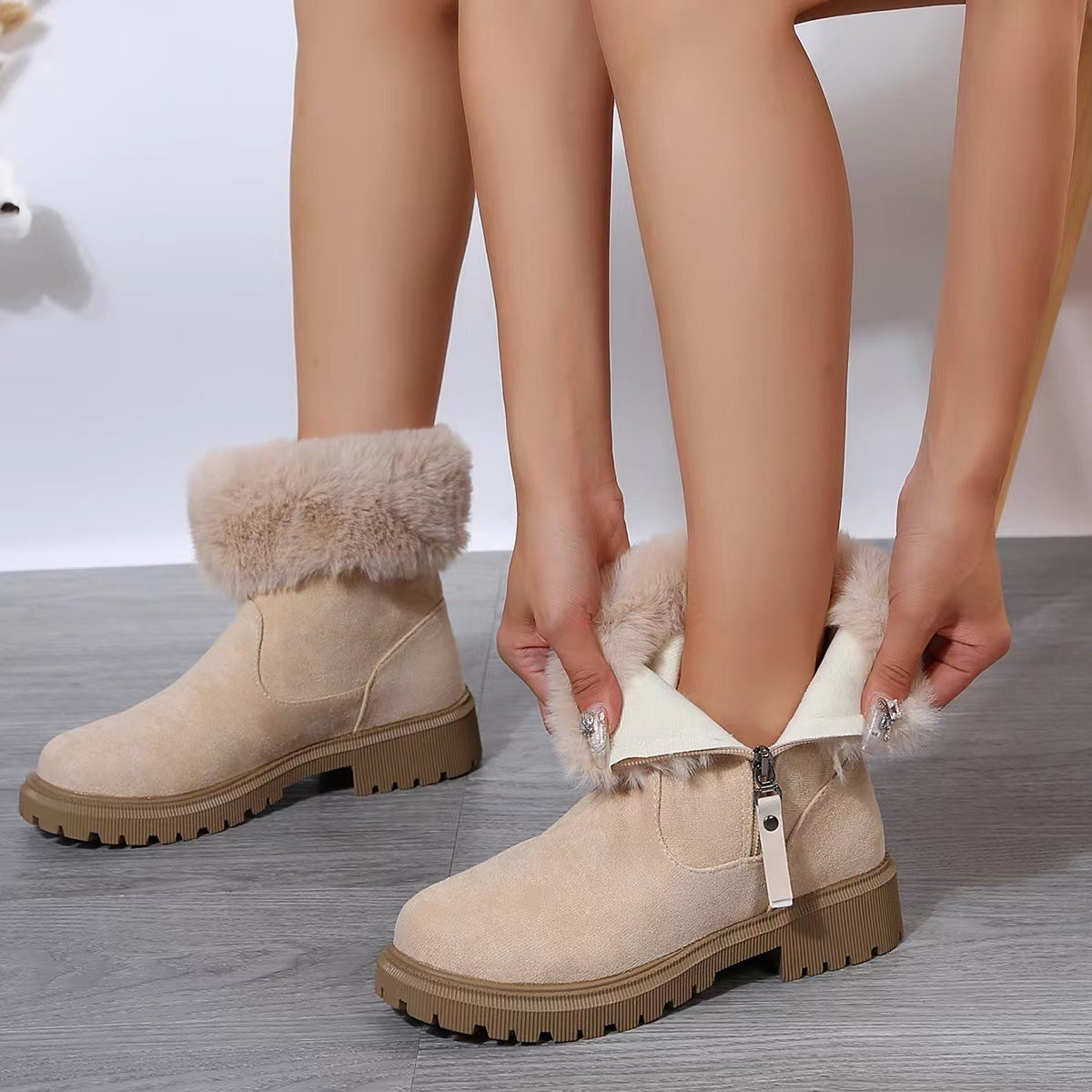 Lilian | Damen Winter Stiefeletten mit Fellfutter