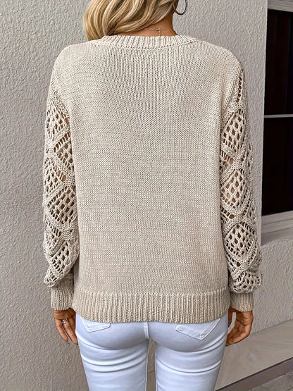 Lydia | Damen Winter Strickpullover mit V-Ausschnitt