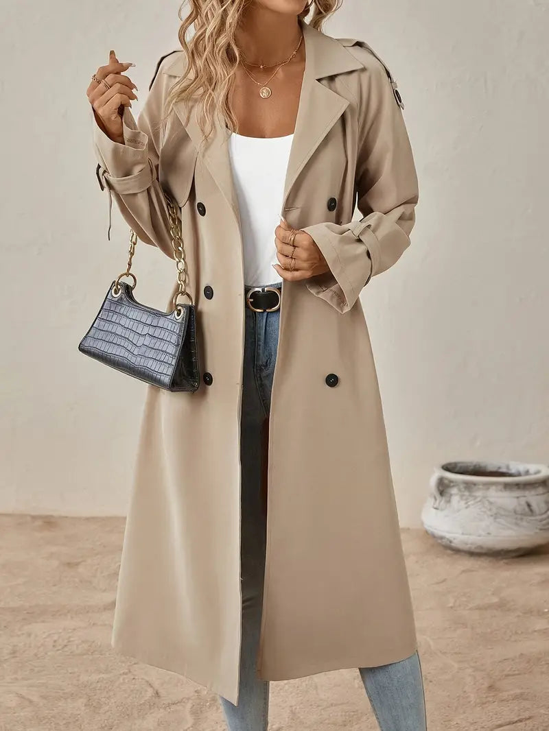 Claudia | Damen Eleganter Winter Trenchcoat