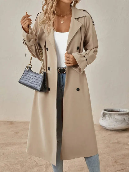 Claudia | Damen Eleganter Winter Trenchcoat