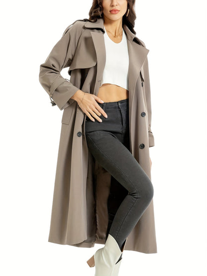 Bettina | Damen-Doppelreihiger Trenchcoat mit Gürtel