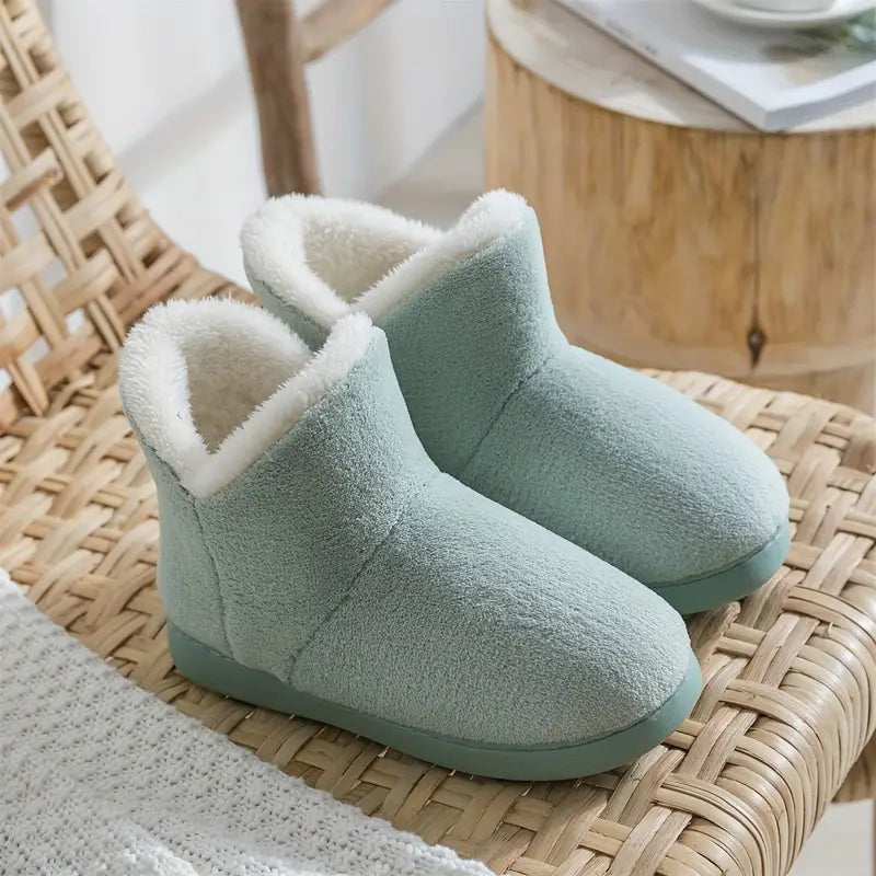Daniela | Damen Plüsch Winter-Hausschuhe mit Weichem Futter