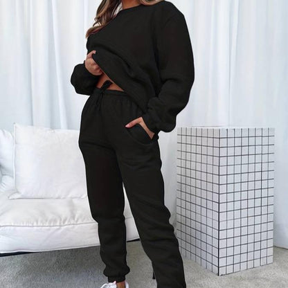 Sabine | Damen Trendiges Freizeit-Pullover- und Jogginganzug-Set