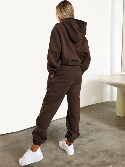 Edith | Damen Lässiger Winter Trainingsanzug Set