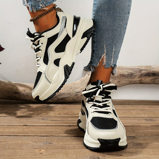 Angela | Damen Chunky Sneakers mit Mesh und Gummisohle
