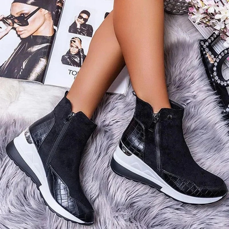 Britta | Damen Winter Stiefeletten mit Reißverschluss