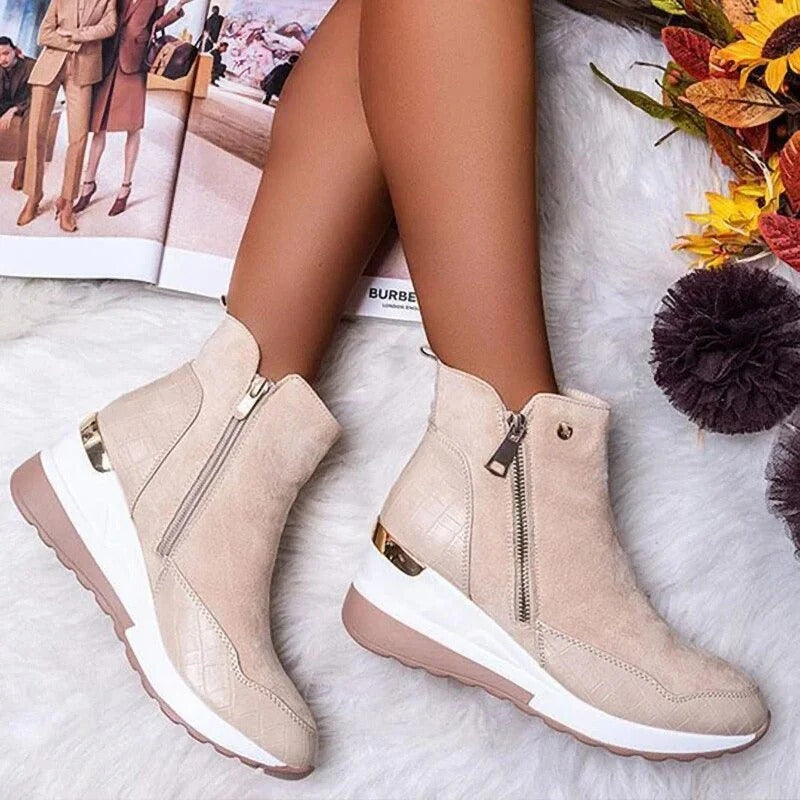 Britta | Damen Winter Stiefeletten mit Reißverschluss