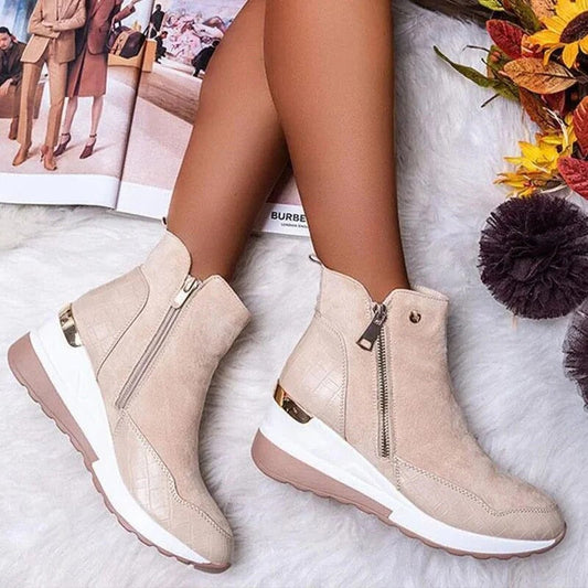 Britta | Damen Winter Stiefeletten mit Reißverschluss