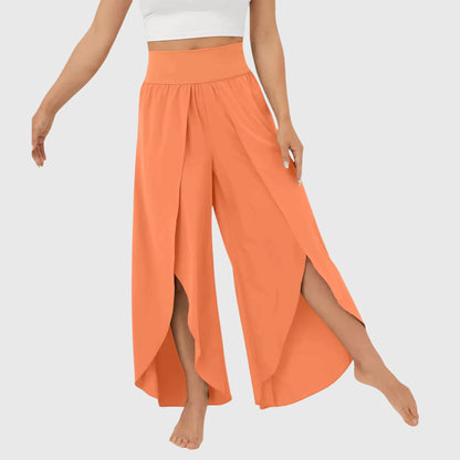 Jasmin | Damen Luftige Lounge-Hose mit Schlitz-Design