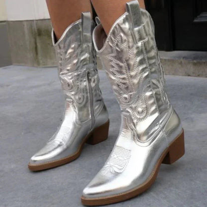 Andrea | Damen Winter Western Cowboy Stiefel