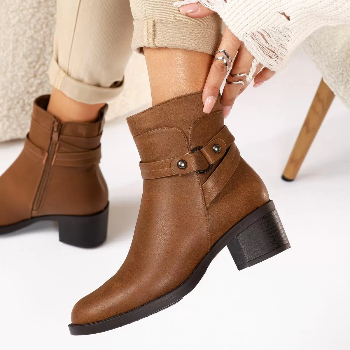 Britta | Damen Winter Stiefelette mit Absatz