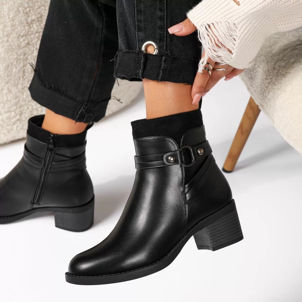 Britta | Damen Winter Stiefelette mit Absatz